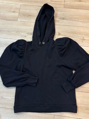 Nation LTD Davina Cropped Hoodie Jet Black XS